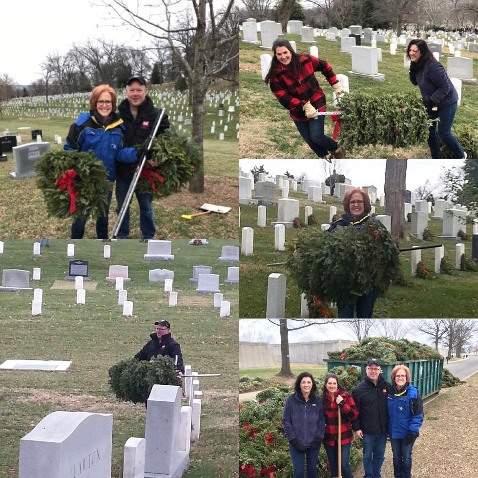 Welfare & Service The Wreaths Across America is a nation-wide event placing a holiday wreath at every grave in each national cemetery.