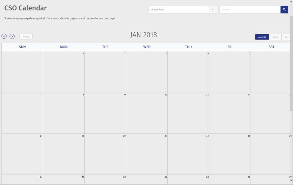 CHECK UPCOMING EVENTS Activity Calendar shows all of the past, present, and upcoming events that Career Services makes available for students.