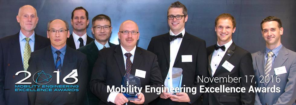 2016 Mobility Engineering Excellence Awards About the Awards The SAE-A awards Outstanding Contributions to Advancing Technology through the Society s Mobility Engineering Excellence Awards (MEEA).