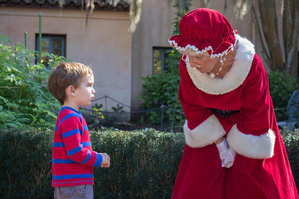 Meet Mrs. Claus Sunday, December 9 & 23 1-3 P.M. Included in general admission, free for members Meet Mrs.