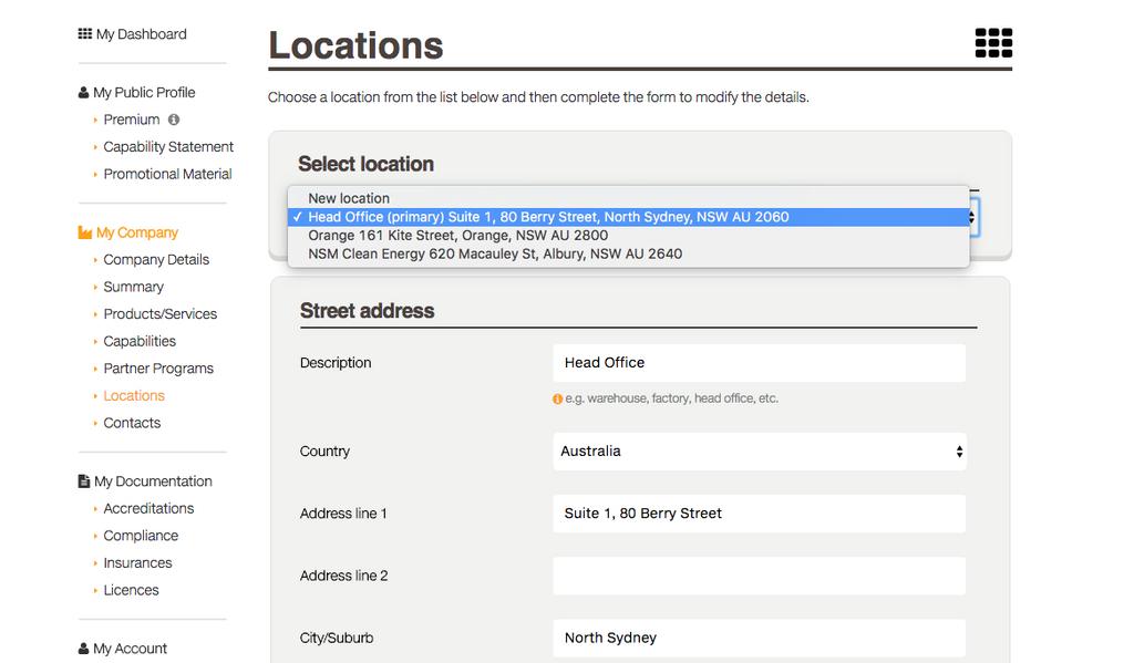 3. One company, multiple locations You can have one company profile with multiple office locations.