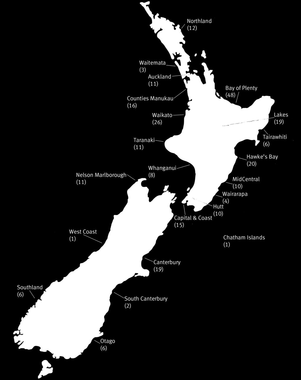 Pūrongo kōrero mai i a Poari a Rohe (Information on Māori by DHB region) DHB as percentage of total DHB population Māori population as percentage of total Māori population Auckland 7 5.