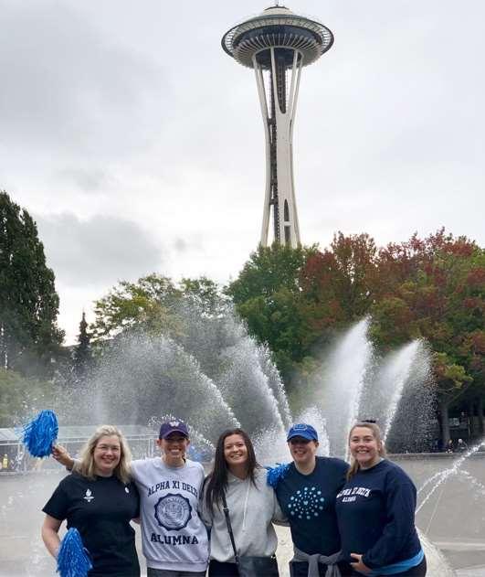 Nu's Bid Day was filled with Beatles references including sunshine signs, yellow submarine name tags, and an Abbey Road inspired banner. This year for our retreat we went to the Woodland Park Zoo!