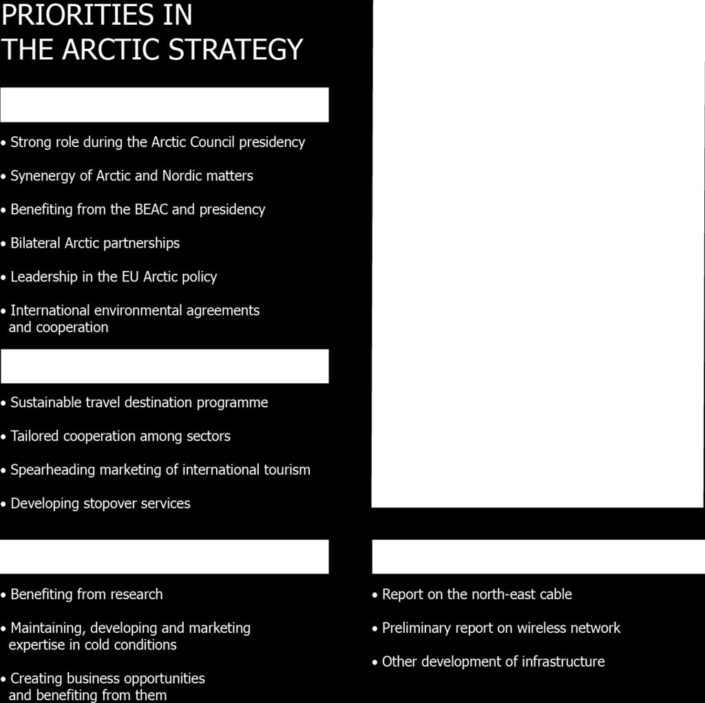 Follow-up on the updated Strategy A concrete plan of action will be made on the basis of the updated Arctic Strategy.