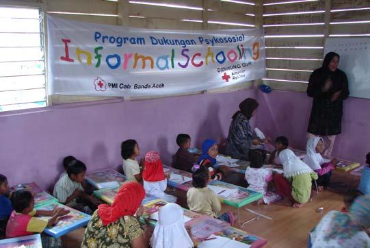 Informal Health & Schooling Activities As part of our informal health interventions, the American Red Cross psychosocial support program provides training in psychological first aid and self-care to