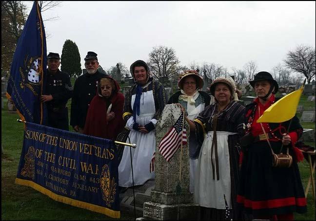VOLUME 3, ISSUE 2 THE AUXILIARY VOICE PAGE - 3 - Civil War Nurse Honored On Veterans Day 2015 members of the Sarah A. Crawford Auxiliary No.
