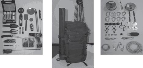 Figure 1. A man-portable kit contains specialized tools and equipment for search teams.