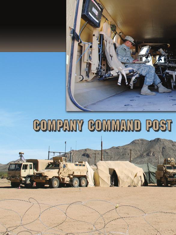 The Caiman mine resistant ambush protected tent-based company command post a Caiman vehicle equipped with mission command capabilities for use on the move or, with the supplied tent, at a halt was