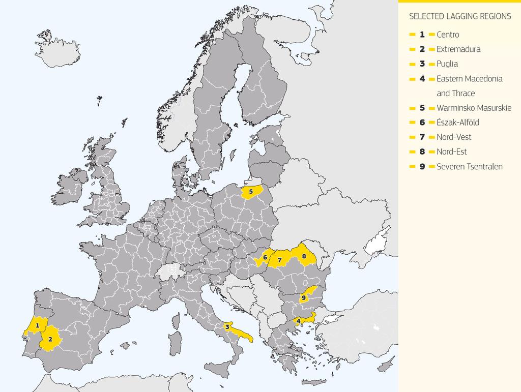 Targeted support to RIS3 implementation in selected regions Lagging Regions: aims and coverage Support the refinement and implementation of the RIS3 of selected EU regions Warminsko Masurskie