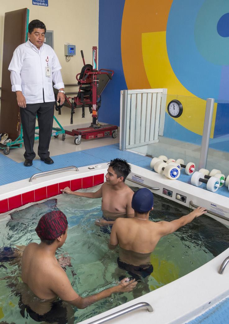 Meet the teams Meet the teams Rehabilitative hydrotherapy session at the