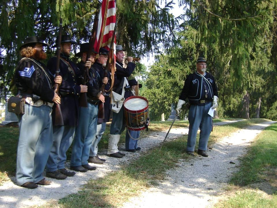 27 th Indiana, Sons of Veterans Reserve, comprised of members from the SUVCW Benjamin Harrison Camp # 356 and John B.