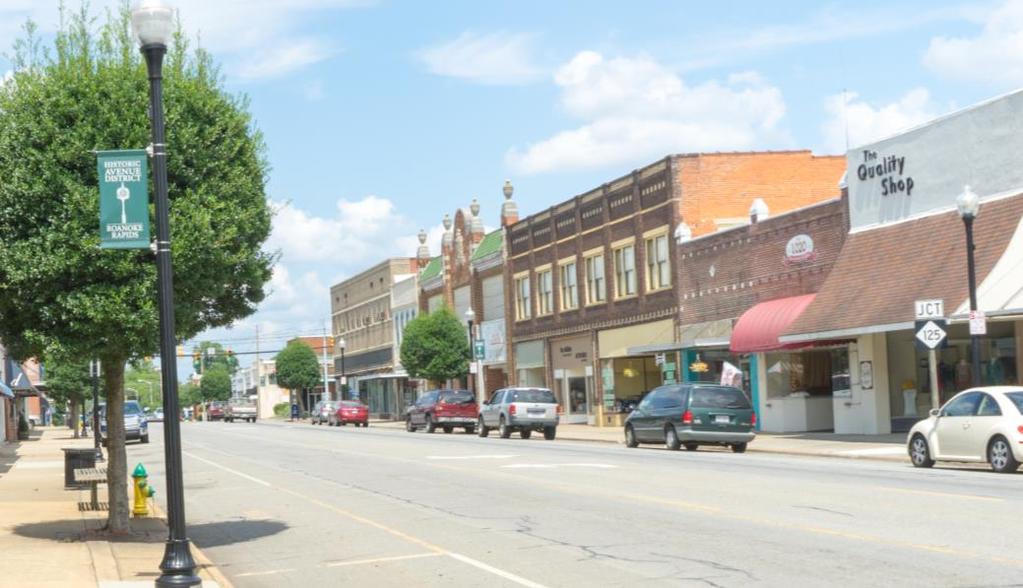 Roanoke Avenue and the surrounding historic district are designated as a Nationally Accredited NC Main Street community