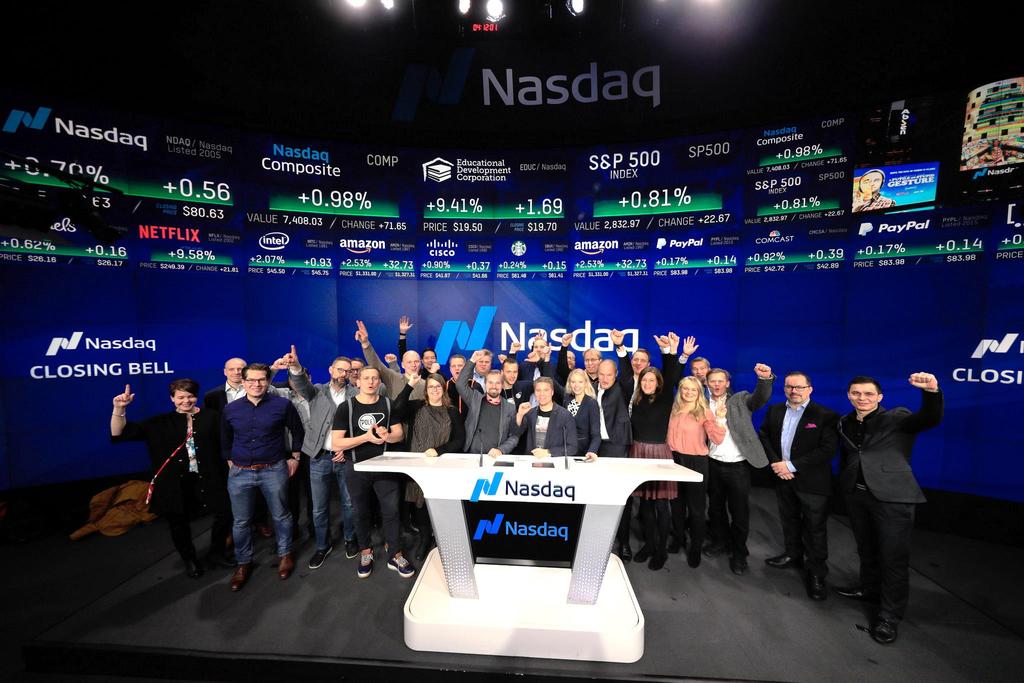 Picture: Kasvun Roihu s Grow to USA program companies visited at NY NASDAQ HQ at Time
