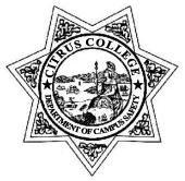 Department of Campus Safety Daily Crime Log Calendar Year 2016 Nature Student of Conduct Vehicle Hit & Run CVC 20002 (a) Burglary PC 459 Check Fraud PC 476 Public Intoxication PC 647 (f) 2016-001