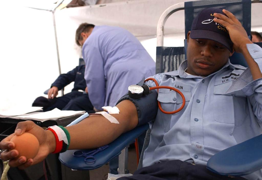 While ASBP blood recipients are most often thought of as deployed service members injured in