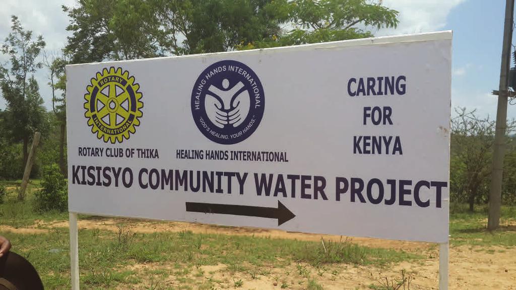 Thika Rotary Club President gave their thoughts about the impact of the water project on the community.