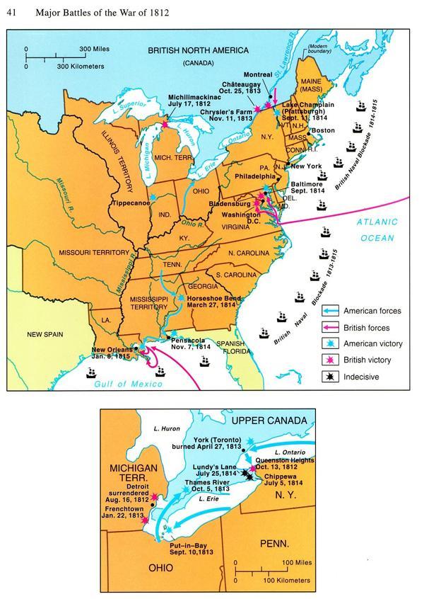 Battles Along the Canadian Border American leaders hoped to follow up victories at sea with an overland invasion of Canada.