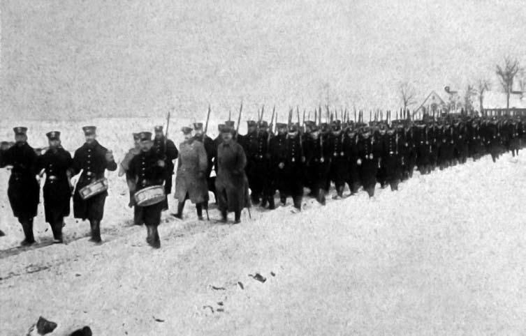 Pirmojo pasaulinio karo veiksmai Vakarų lietuvoje Vokietijos ir Rusijos pasienyje 1915 m. pradžioje Vokietijos landšturmo daliniai žygyje (VDKM) ragės pasienio apsaugos raitelių pulkus 25.