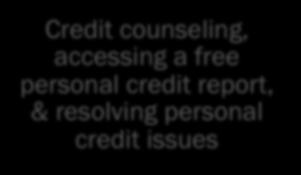 with property owners & landlords Credit counseling, accessing a free personal