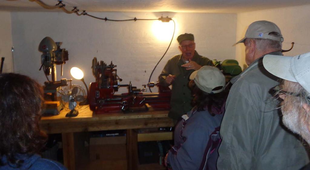 A more direct view of the lathe shows the project underway.