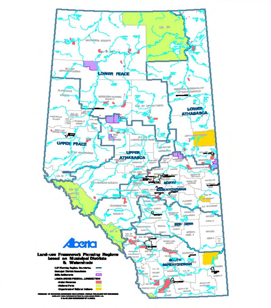 Land-use Regions Lower Peace Upper Peace Lower Athabasca