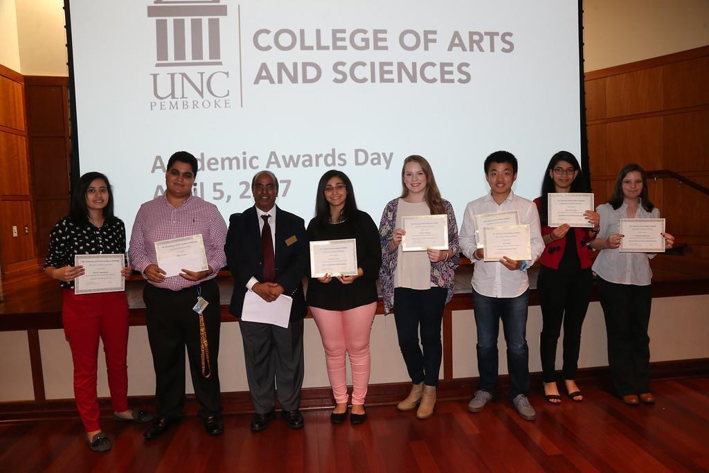 Page 2 ACADEMIC AWARDS DAY The College of Arts and Sciences Academic Awards Day Program-2017 was held April 5, 2017 in the UC Annex. The department had 13 winning students for awards and scholarships.