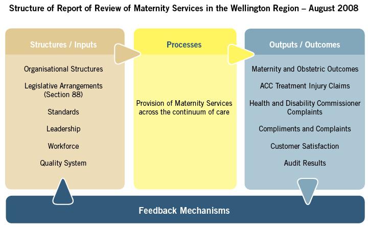 5 Structure The structure of maternity services in the Wellington area includes a number of key components as described below.