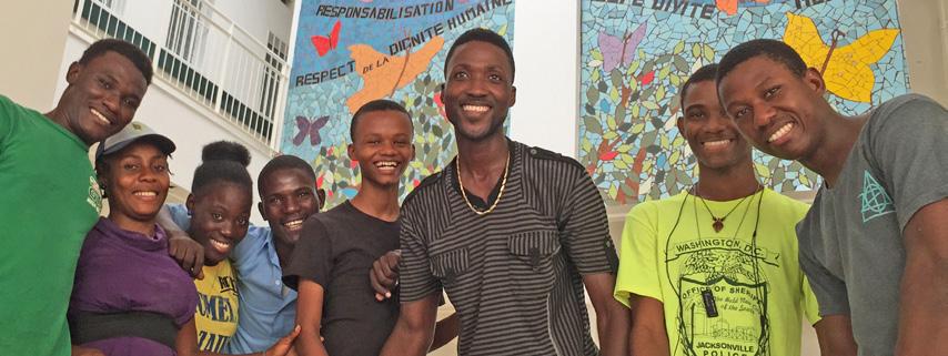 HAÏTI 8 YEARS AFTER THE EARTHQUAKE The Saint-Michel Hospital pediatric ward and three large walls of its atrium are adorned by mosaics designed and built by youth members of the Jacmel Art Creation