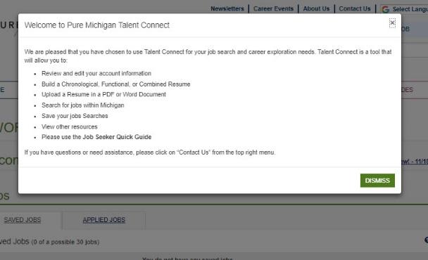 Step 7 PMTC Job Seeker Account Created!