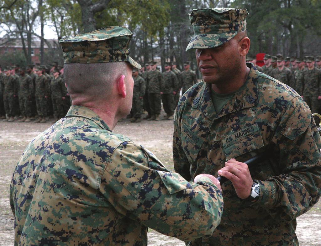 The Warrior s Log Page 5 I m ready Orellano posts as CLB-6 SgtMaj Pfc. Franklin E. Mercado sergeant major I told him he 2nd MLG Public Affairs CAMP LEJEUNE, N.C. The Marines and sailors of Combat Logistics Battalion 6, 2nd Marine Logistics Group, welcomed Sgt.