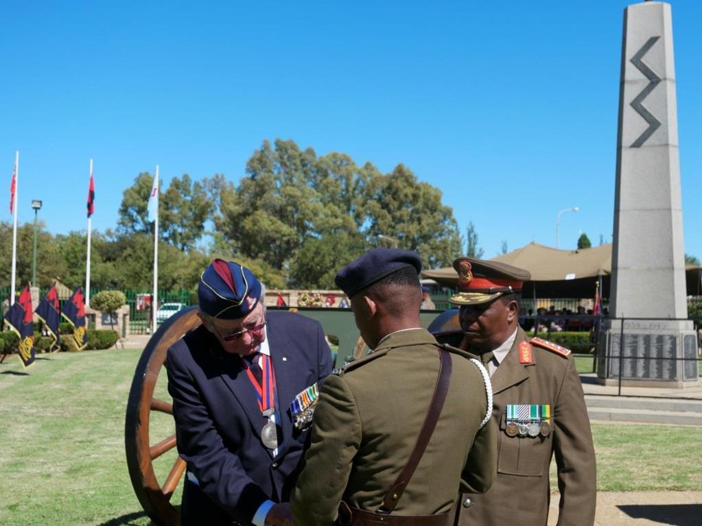 the significance of this year service during the centenary commemoration of South African participation in the First World War, particularly of Gunners that being the unveiling of the newly
