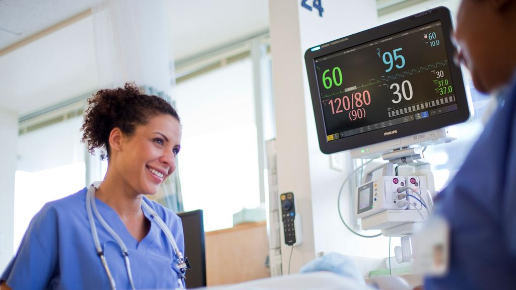 Guardian Early Warning connected care solution addressing the Quadruple Aim Vital signs monitors 86% Health outcomes reduction of Cardiopulmonary Arrests 1 24% Costof care reduction in ICU admission