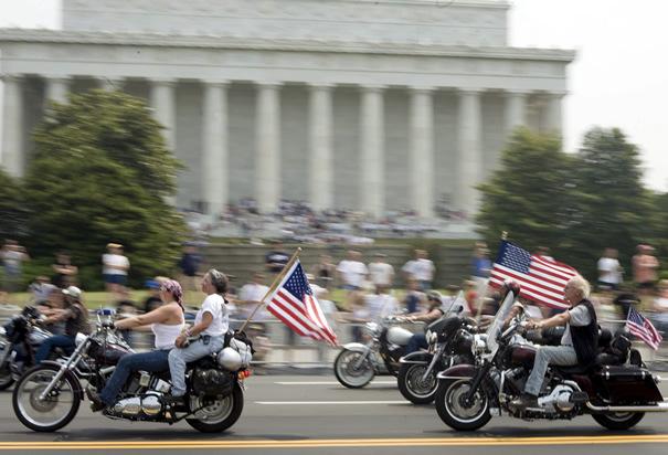The Rolling Thunder: Every Memorial Day, bikers enter Washington D.C. to honor veterans, POWs, and MIAs.