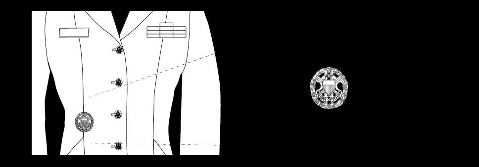 upon which side the badge is worn (see fig 20 84). Females may adjust placement of badges to conform to individual body-shape differences.