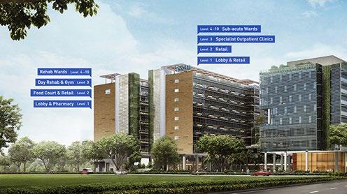 Yishun Community Hospital is one of Singapore's largest community hospitals to provide intermediate care for recuperating patients who do not require the intensive services of an acute-care hospital.