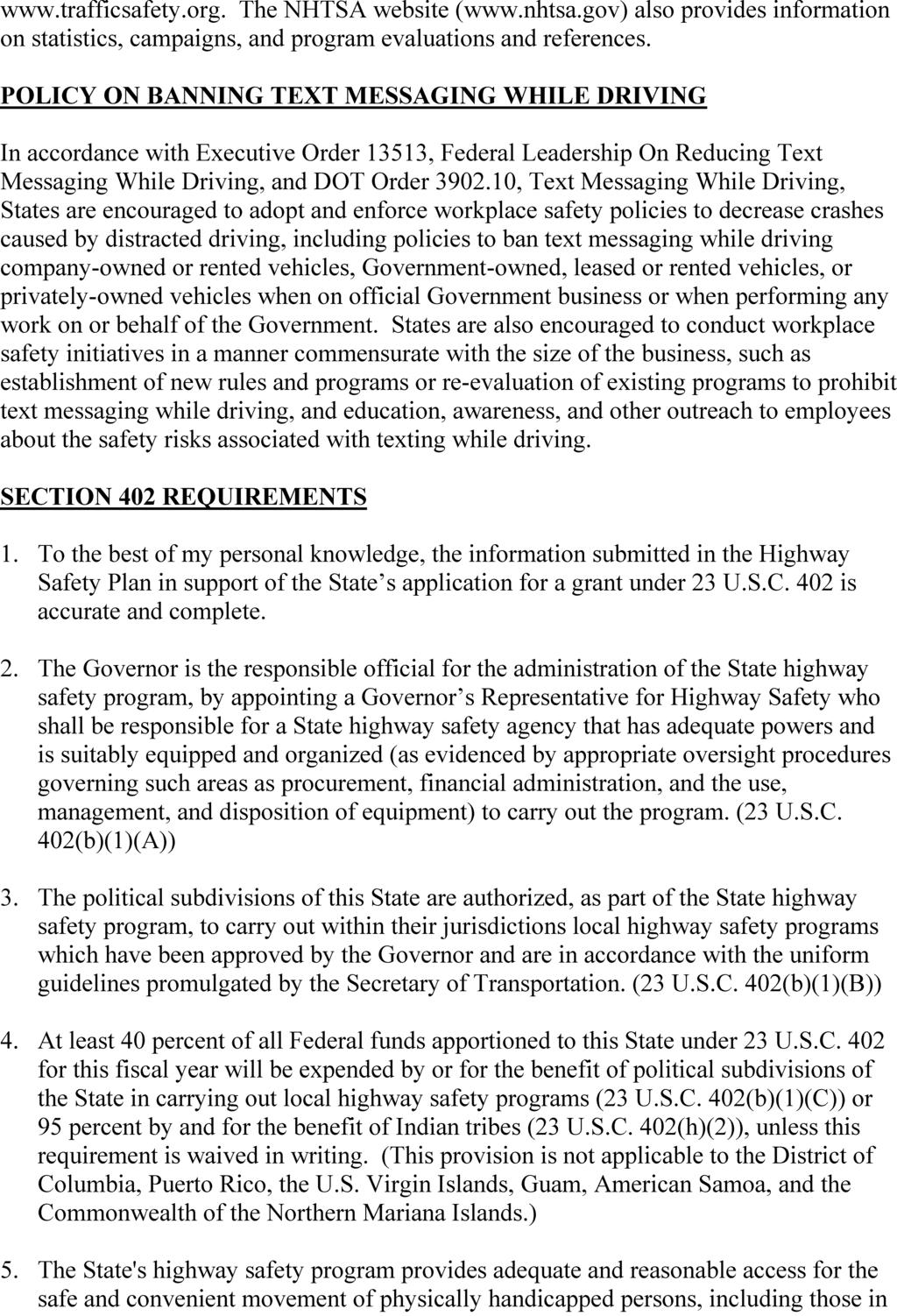 Federal Register / Vol. 83, No. 17 / Thursday, January 25, 2018 / Rules and Regulations 3509 www.trafficsafety.org. The NHTSA website (www.nhtsa.