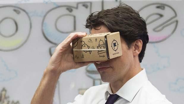 Foreign Direct Investment: the Road to the Future Canadian Innovation Economy Prime Minister Justin Trudeau takes part in a virtual reality demonstration as