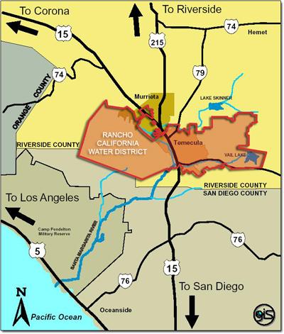 District Service Area The District encompasses approximately 100,000 acres of land located in the southwestern part of Riverside County, one hour north of San Diego and one and one-half hours