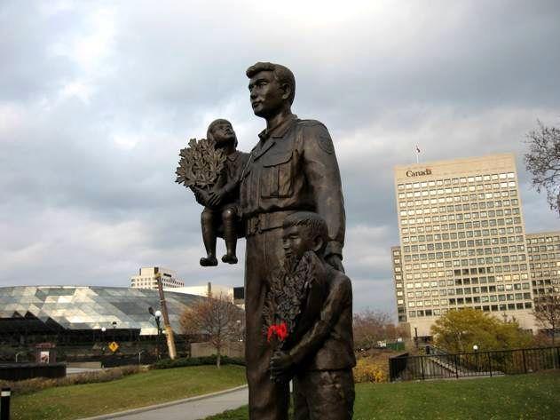 The Korean War Veteran Internet Journal March 13, 2013 Monument to Canadian Fallen in Ottawa keeps watch toward the United Nations Memorial Cemetery in Korea where 378 Fallen Canadians are buried and