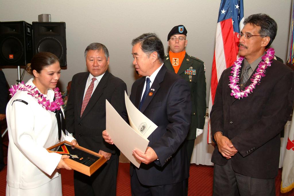 At the conclusion of the 2006 ceremony, family members, the Hawaii military community, and special guests joined legislators for a luncheon reception at the State Capitol.