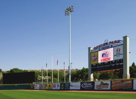 This 3,500-seat stadium serves as the home field for the Cincinnati Reds Single A affiliate Billings