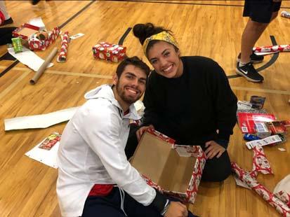 ETBU Participates in Operation Christmas Child East Texas Baptist University Tiger Athletics recently held their