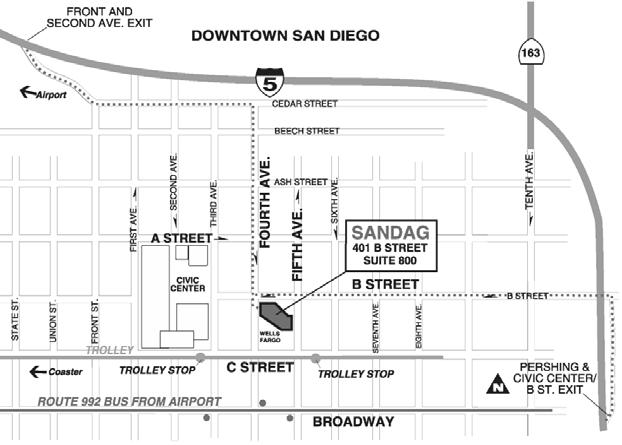 Welcome to SANDAG. Members of the public may speak to the Transportation Committee (Committee) on any item at the time the Committee is considering the item.