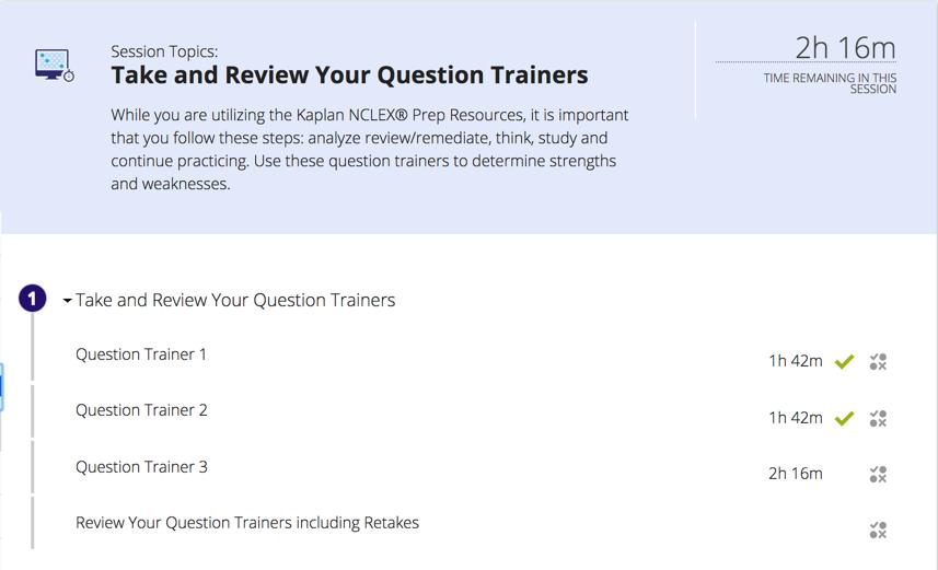 Prescriptive Study Plan Question Trainers 1, 2, &