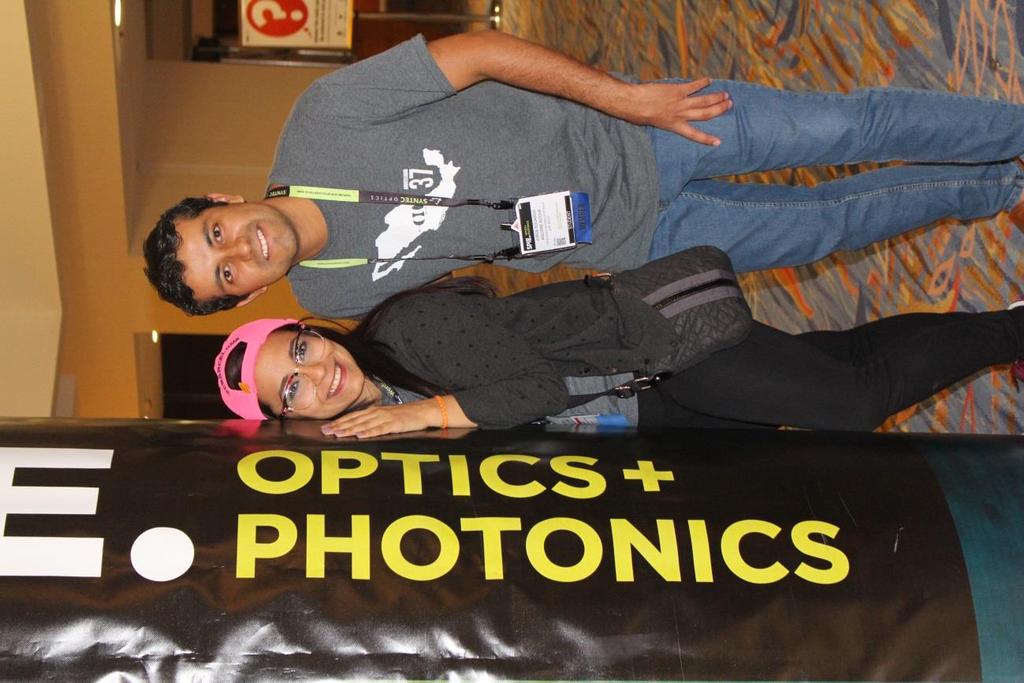 IX. Participation in SPIE Optics and Photonics 2017 Photograph 24. SPIE Photonics and Photonics 2017. 1. One of our officers traveled to San Diego to attend the SPIE Optics and Photonics meeting 2017.