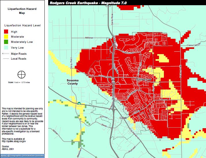 Liquefaction Map for Rogers Creek Fault Figure ix: Rogers Creek Liquefaction Map Damage to Vital Public Services, Systems and Facilities Bed Loss in Hospitals The has two medical facilities; Kaiser