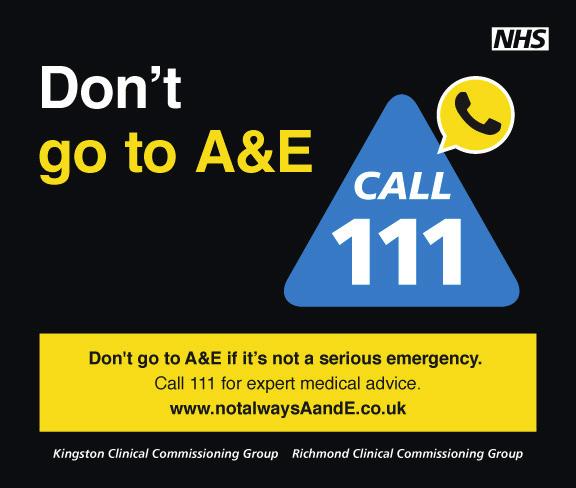 Case Study: Kingston A&E Survey 4 Kingston CCG ran a survey in December 2013 to ascertain why people attend A&E, and how they make the choice to go