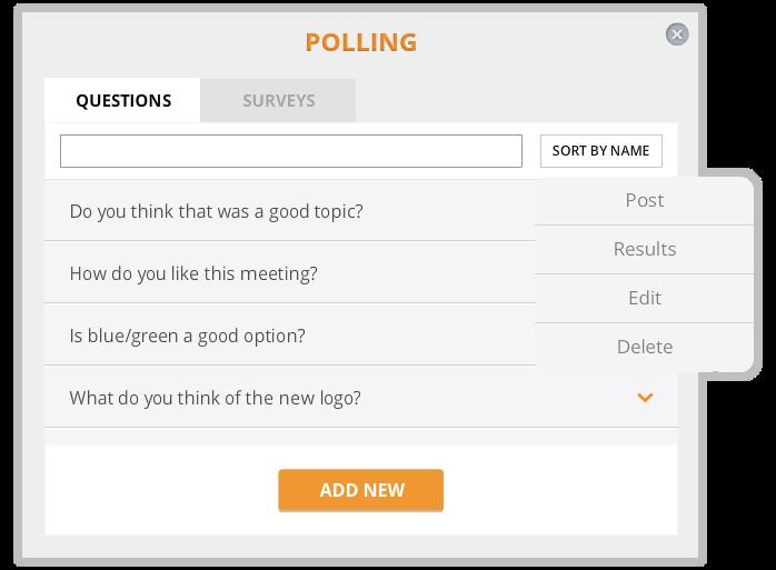 HOST A MEETING POLLS AND SURVEYS Polls and surveys allow you to get instant feedback from your participants during a meeting.