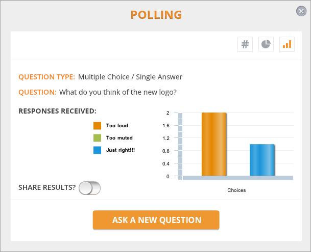 View Results Hosts can view responses to poll