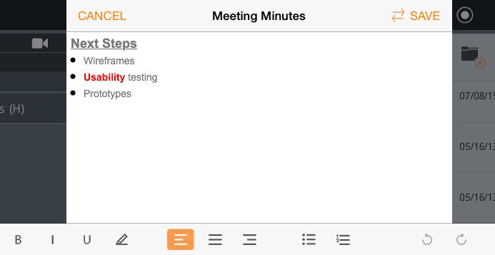 FILE LIBRARY TAKE NOTES Meetings hosts and presenters can create meeting notes in GlobalMeet.